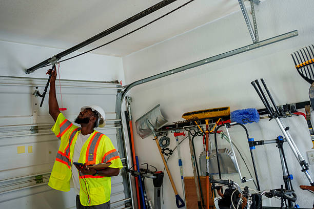 Professional Garage Door Panel Replacement technician working in Marlin, TX